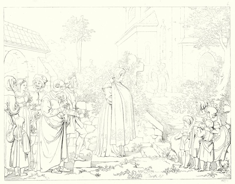 Ilustracja do Lied von der Glocke Schillera, czyli Pieśni dzwonów (rycina) autorstwa Friedrich August Moritz Retzsch