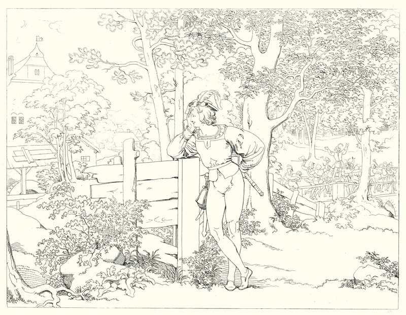 Ilustracja do Lied von der Glocke Schillera, czyli Pieśni dzwonów (rycina) autorstwa Friedrich August Moritz Retzsch