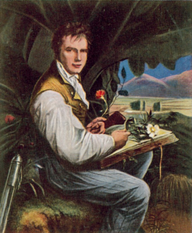 Alexander von Humboldt, pruski geograf, przyrodnik i odkrywca (kolorowa litografia) autorstwa Friedrich Georg (after) Weitsch
