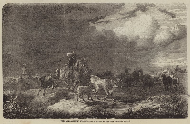 Nadchodząca burza autorstwa Friedrich Johann Voltz