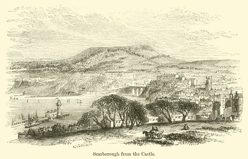 Scarborough z Zamku autorstwa G. F. Sargent