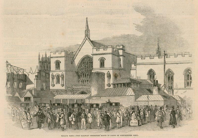 Pałac Pałacowy, Pomieszczenia Komisji Kolejowej przed Westminster Hall autorstwa G.F. Sargent