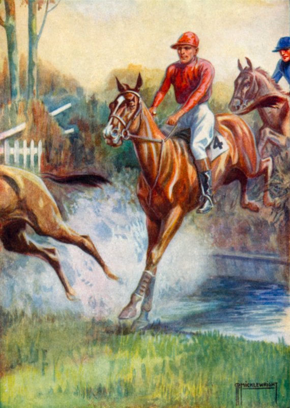 Ilustracja do Black Beauty (kolor lito) autorstwa G.P. Micklewright