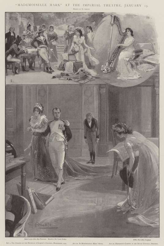Mademoiselle Mars, w Imperial Theatre, 25 stycznia autorstwa G.S. Amato