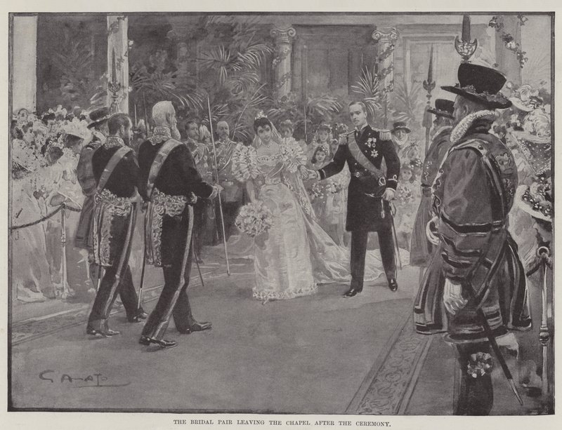 Para Małżeńska opuszczająca Kaplicę po Ceremonii autorstwa G.S. Amato