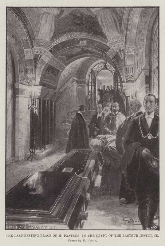Miejsce ostatniego spoczynku M. Pasteura, w krypcie Instytutu Pasteura autorstwa G.S. Amato