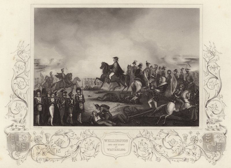 Książę Wellington i jego personel w Waterloo autorstwa G.W. Terry
