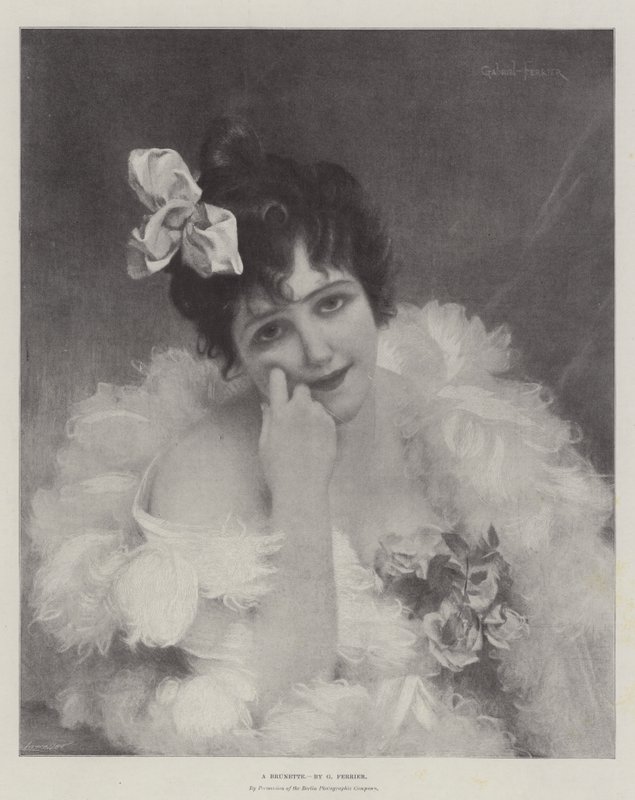 Brunetka autorstwa Gabriel Joseph Marie Augustin Ferrier