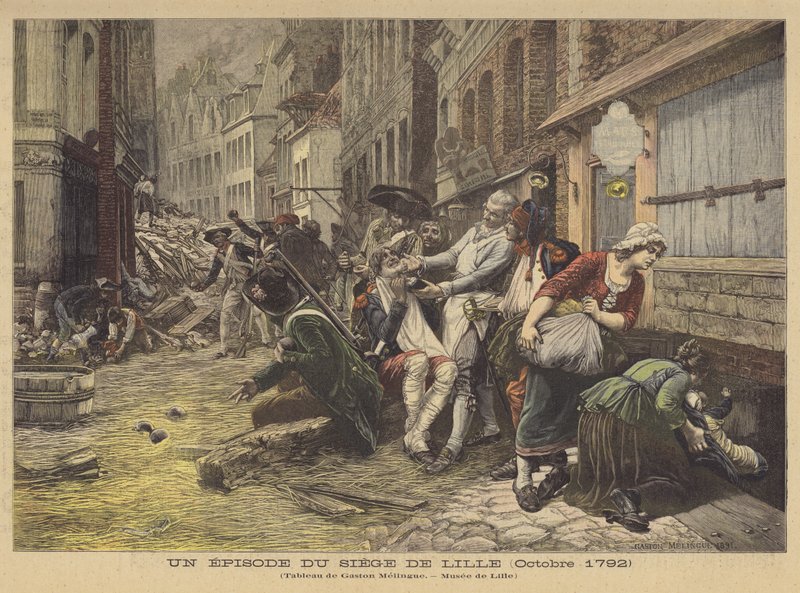 Epizod z oblężenia Lille (październik 1792) autorstwa Gaston Melingue