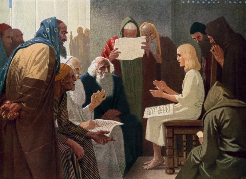 Jezus w Świątyni autorstwa Gebhard Fugel
