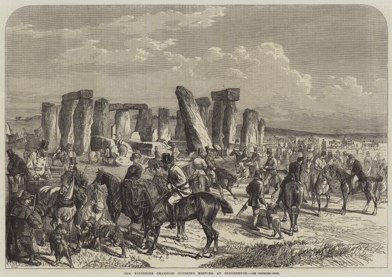 Coursingowe spotkanie mistrzów Wiltshire w Stonehenge autorstwa George Bouverie Goddard