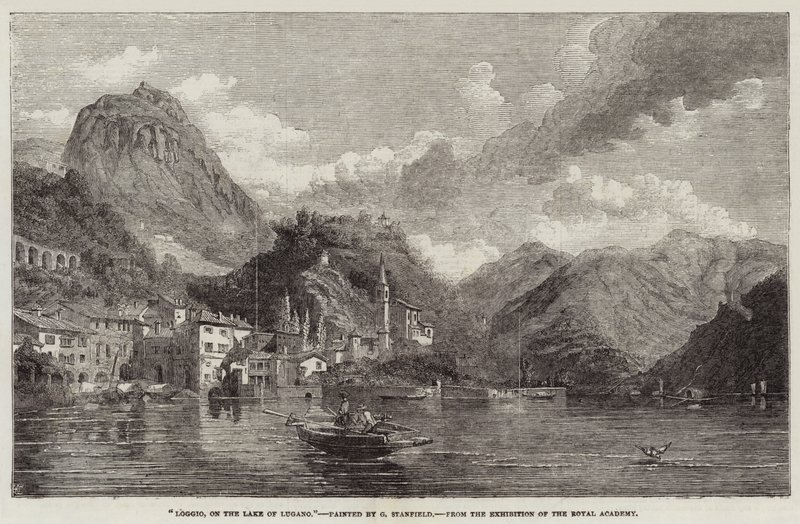 Loggio, nad jeziorem Lugano autorstwa George Clarkson Stanfield