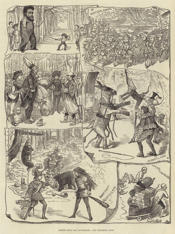 Sceny z Pantomim autorstwa George Cruikshank