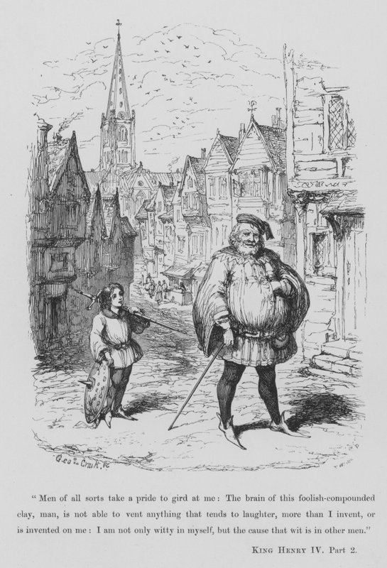 Sir John Falstaff autorstwa George Cruikshank
