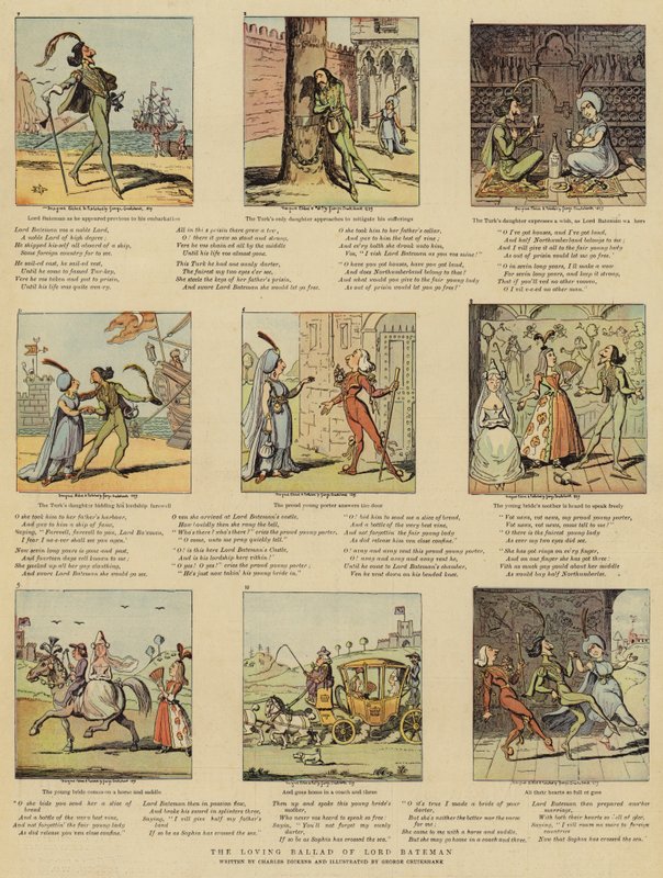 Kochająca ballada o Lordzie Batemanie autorstwa George Cruikshank