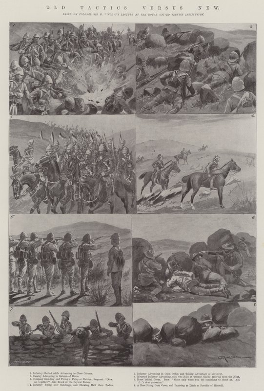 Stara taktyka kontra nowa autorstwa George Derville Rowlandson