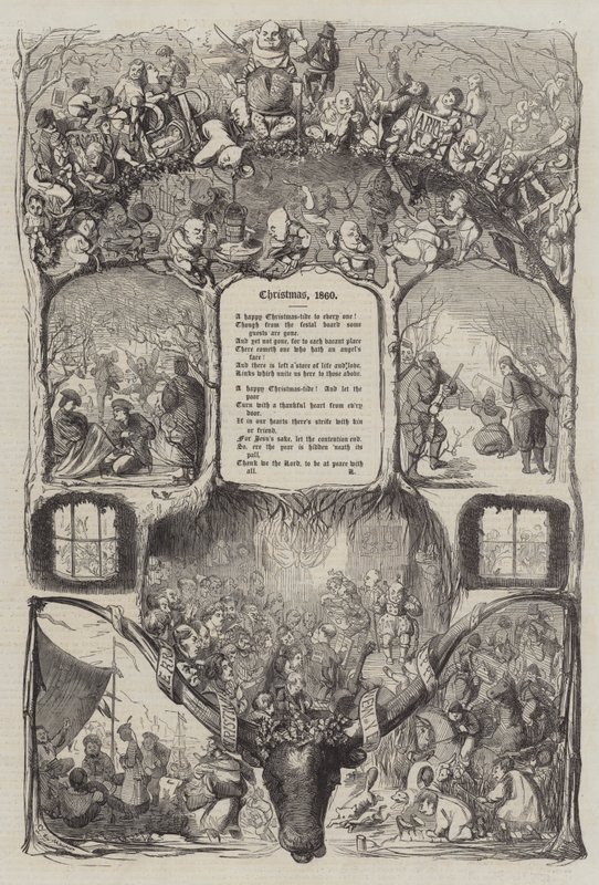 Boże Narodzenie, 1860 autorstwa George du Maurier