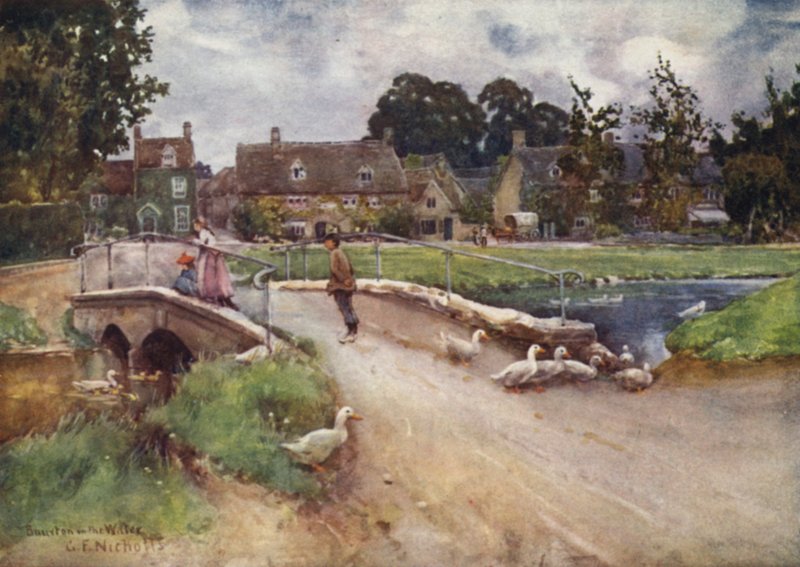 Bourton na wodzie autorstwa George Franck Nicholls