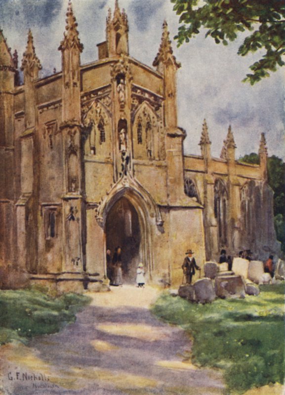 Kościół Poroh, Northleach autorstwa George Franck Nicholls