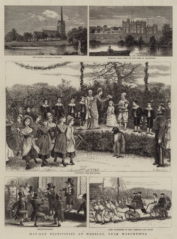 Majówka w Worsley, niedaleko Manchesteru autorstwa George Goodwin Kilburne