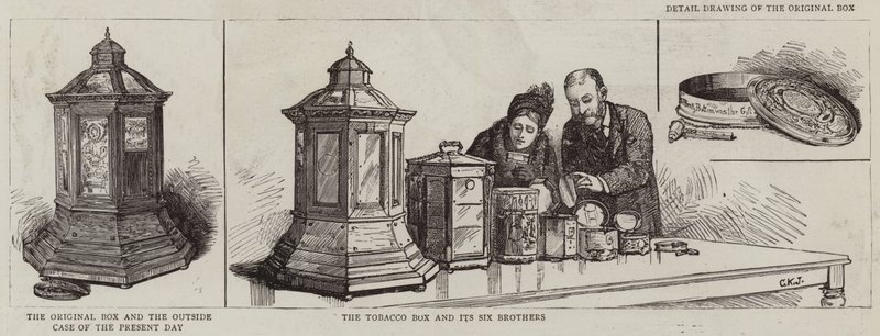 Pudełko na tytoń Westminster autorstwa George Kingston Jones