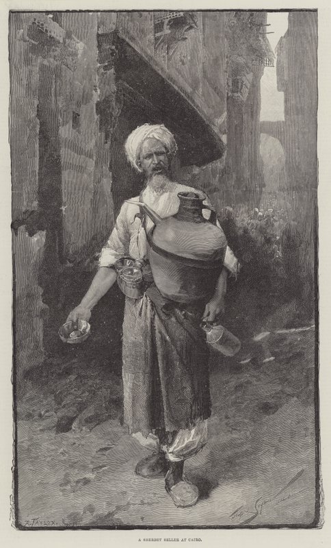 Sprzedawca sorbetów w Kairze autorstwa George L. Seymour