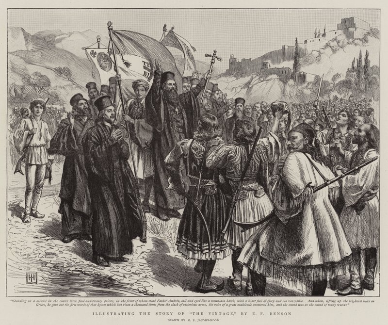 Ilustrowanie historii rocznika — E F Benson autorstwa George Percy Jacomb Hood