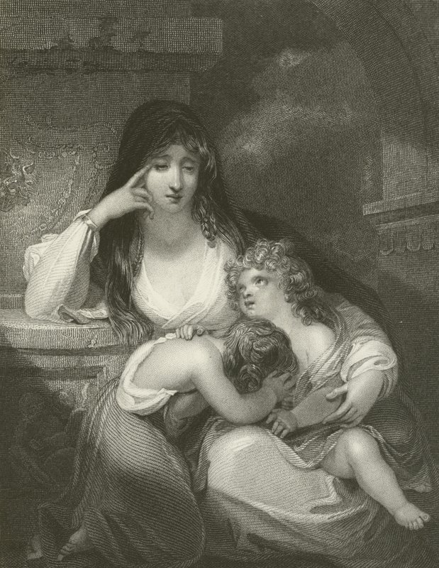 Lady Pamela Fitzgerald, wdowa po lordzie Edwardzie Fitzgeraldzie i jej dzieci autorstwa George Romney
