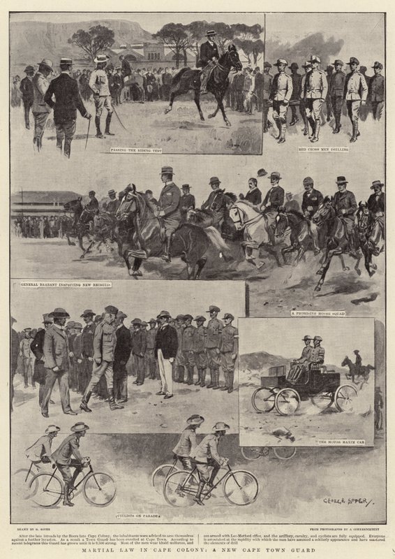 Stan wojenny w Cape Colony, nowy strażnik w Kapsztadzie autorstwa George Soper