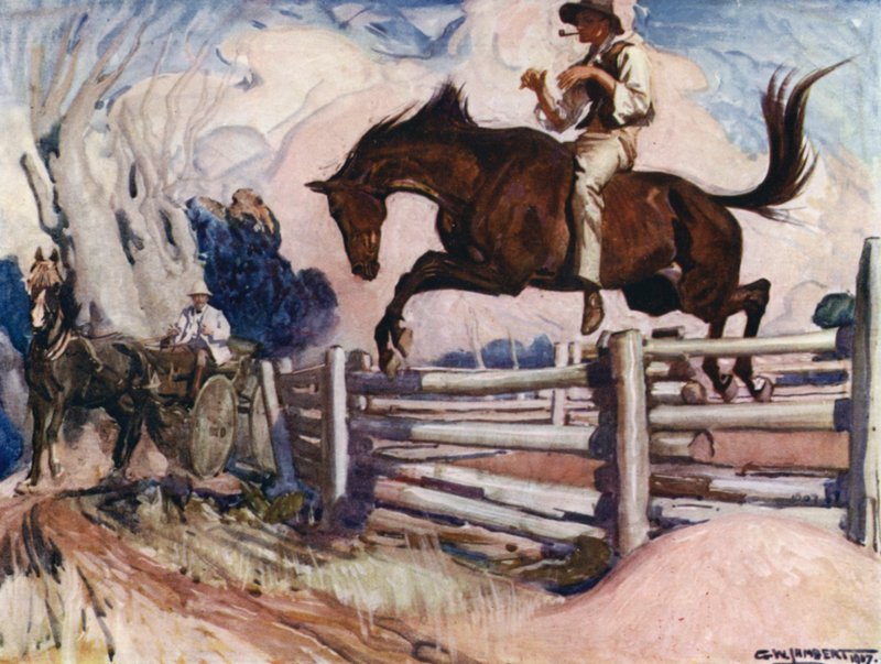 Ilustracja dla Romance of Empire, Australia autorstwa George Washington Lambert