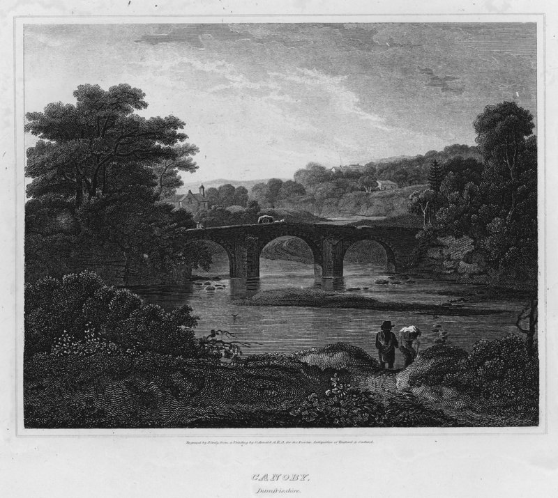 Canonbie, Dumfriesshire (grawerowanie) autorstwa George (after) Arnald