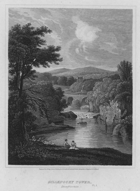 Gillknocky Tower, Dumfrieshire (grawerowanie) autorstwa George (after) Arnald