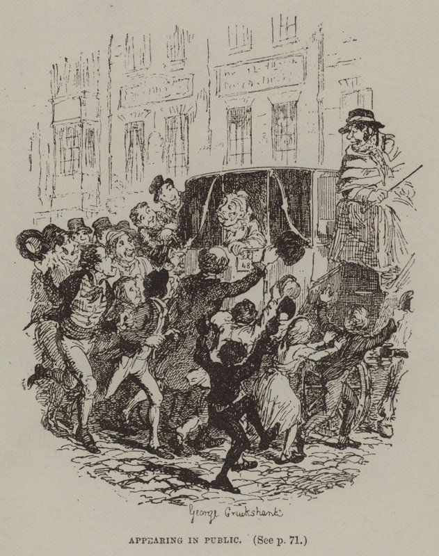 Występowanie publiczne (grawerowanie) autorstwa George (after) Cruikshank