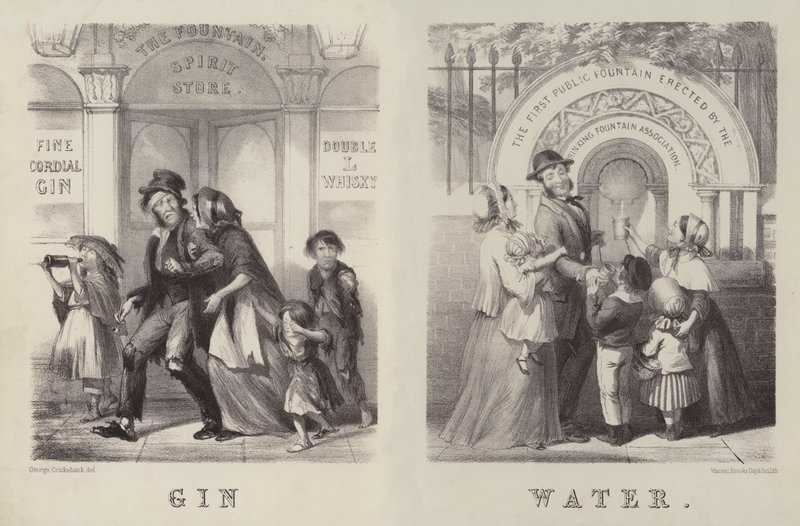 Gin i Woda (grawerowanie) autorstwa George (after) Cruikshank