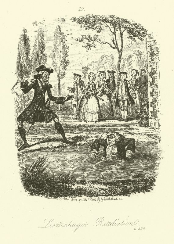 Ilustracja do Humphry Clinker autorstwa Tobiasa Smolletta (grafika) autorstwa George (after) Cruikshank