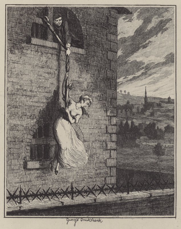 Ilustracja do Jacka Shepparda (grafika) autorstwa George (after) Cruikshank