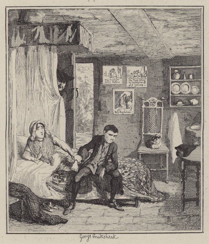 Ilustracja do Jacka Shepparda (grafika) autorstwa George (after) Cruikshank