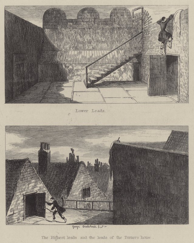 Ilustracja do Jacka Shepparda (grafika) autorstwa George (after) Cruikshank