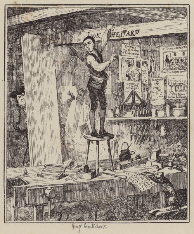 Ilustracja do Jacka Shepparda (grafika) autorstwa George (after) Cruikshank
