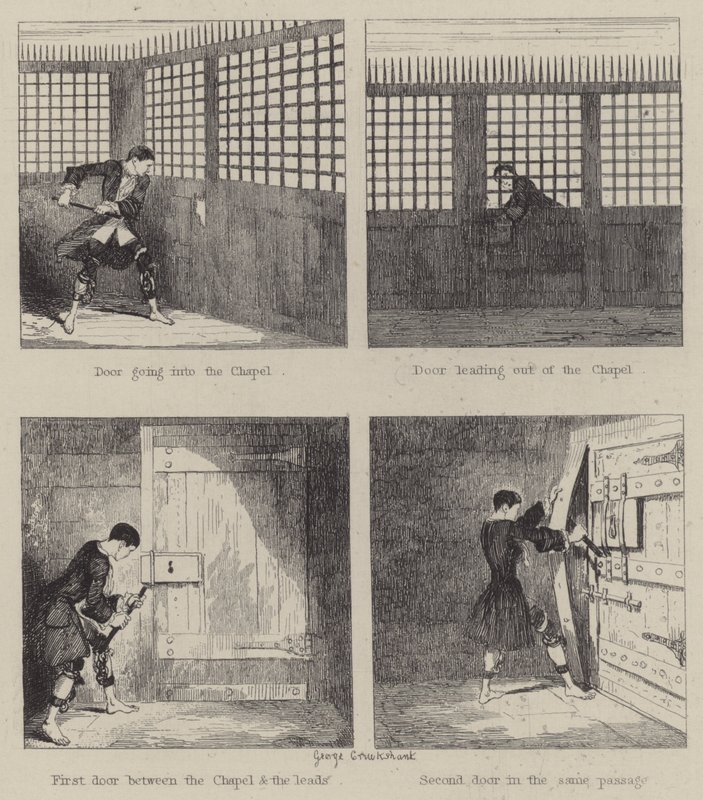 Ilustracja do Jacka Shepparda (grafika) autorstwa George (after) Cruikshank