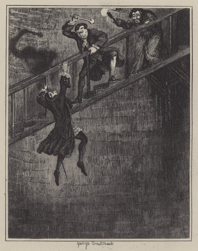 Ilustracja do Jacka Shepparda (grafika) autorstwa George (after) Cruikshank