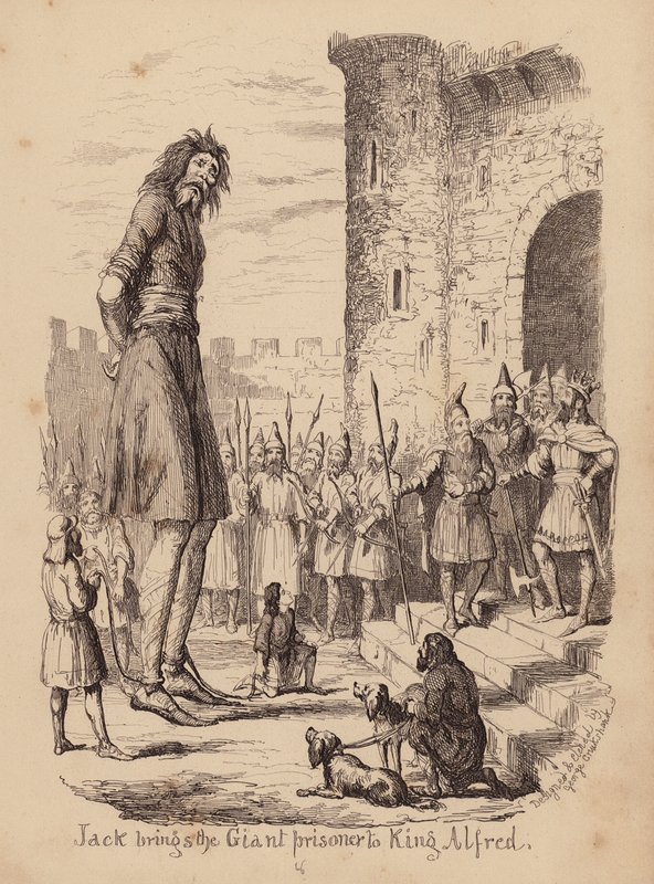Jaś i łodyga fasoli (rycina) autorstwa George (after) Cruikshank