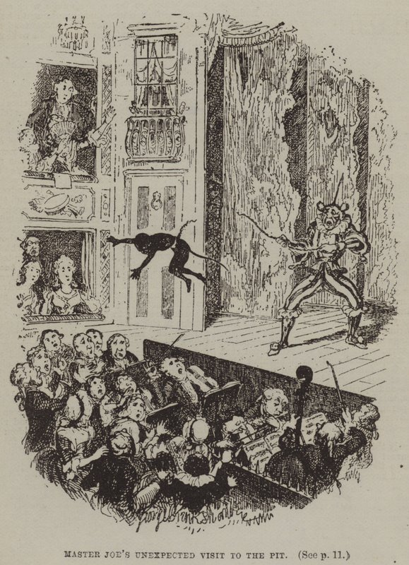 Nieoczekiwana wizyta Mistrza Joe w studni (rycina) autorstwa George (after) Cruikshank