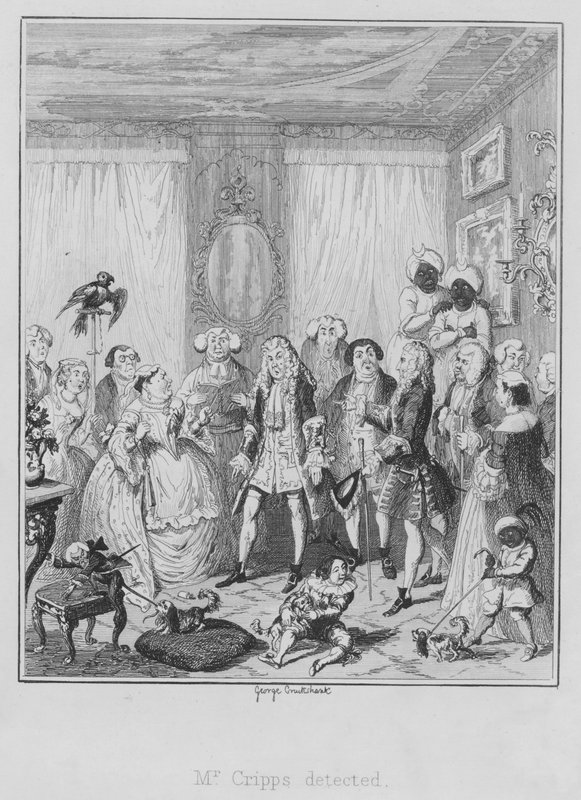 Wykryto pana Crippsa (grawerowanie) autorstwa George (after) Cruikshank
