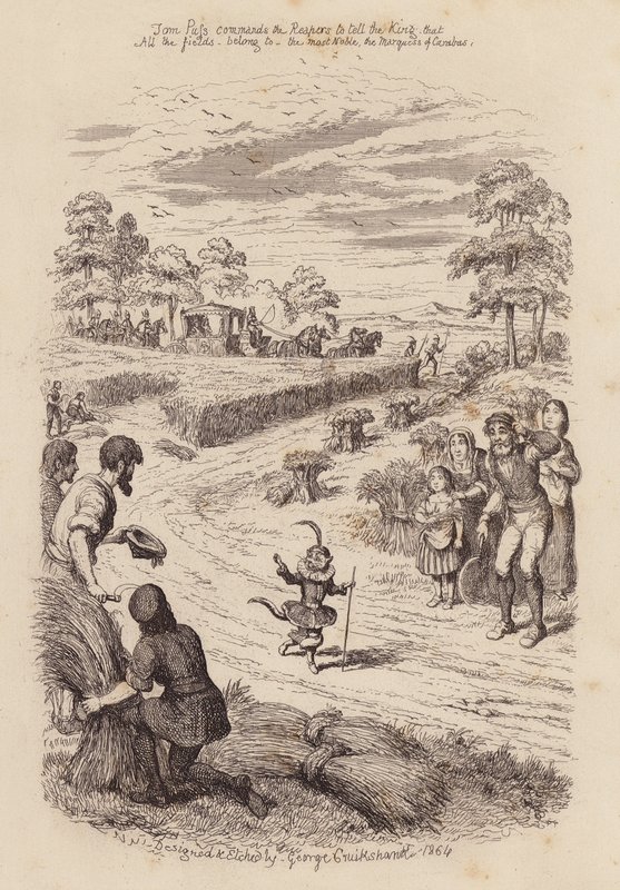 Kot w butach (grawerunek) autorstwa George (after) Cruikshank