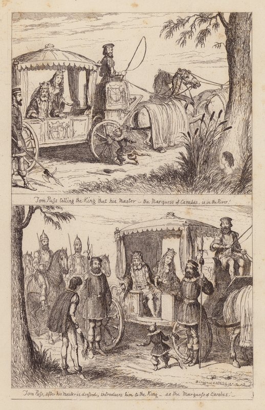 Kot w butach (grawerunek) autorstwa George (after) Cruikshank