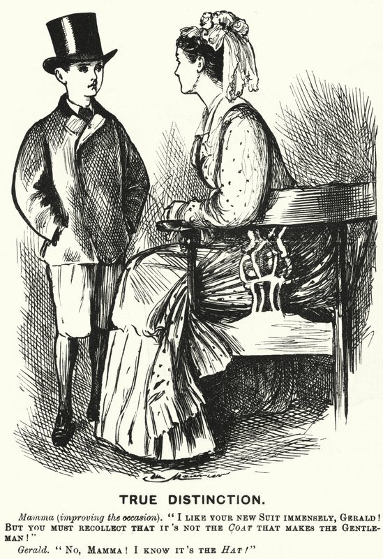 Punch cartoon: True Distinction (grawerunek) autorstwa George (after) Du Maurier