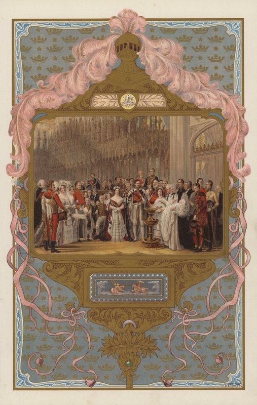 Chrzest przyszłego króla Edwarda VII (kolor lito) autorstwa George (after) Hayter