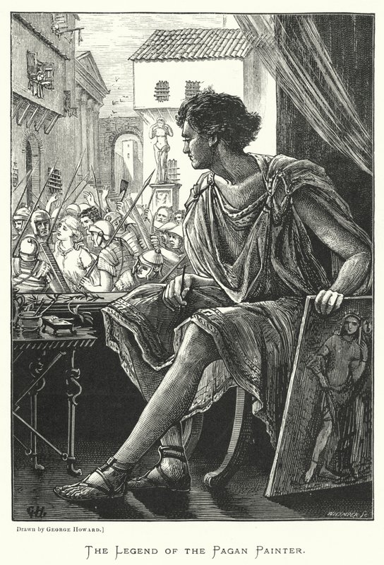 Legenda o pogańskim malarzu (rycina) autorstwa George (after) Howard