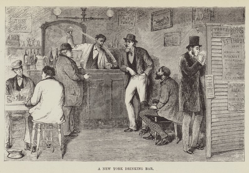 Nowy Jork Drink Bar autorstwa George Augustus Sala